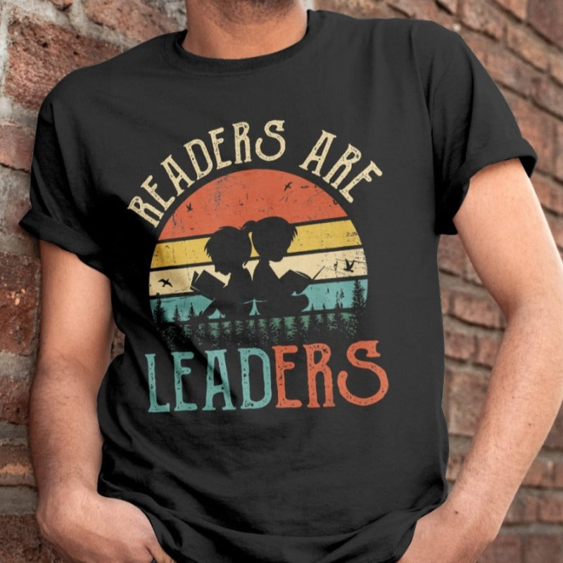 Readers Are Leaders Vintage Gift Book Lovers T-Shirt