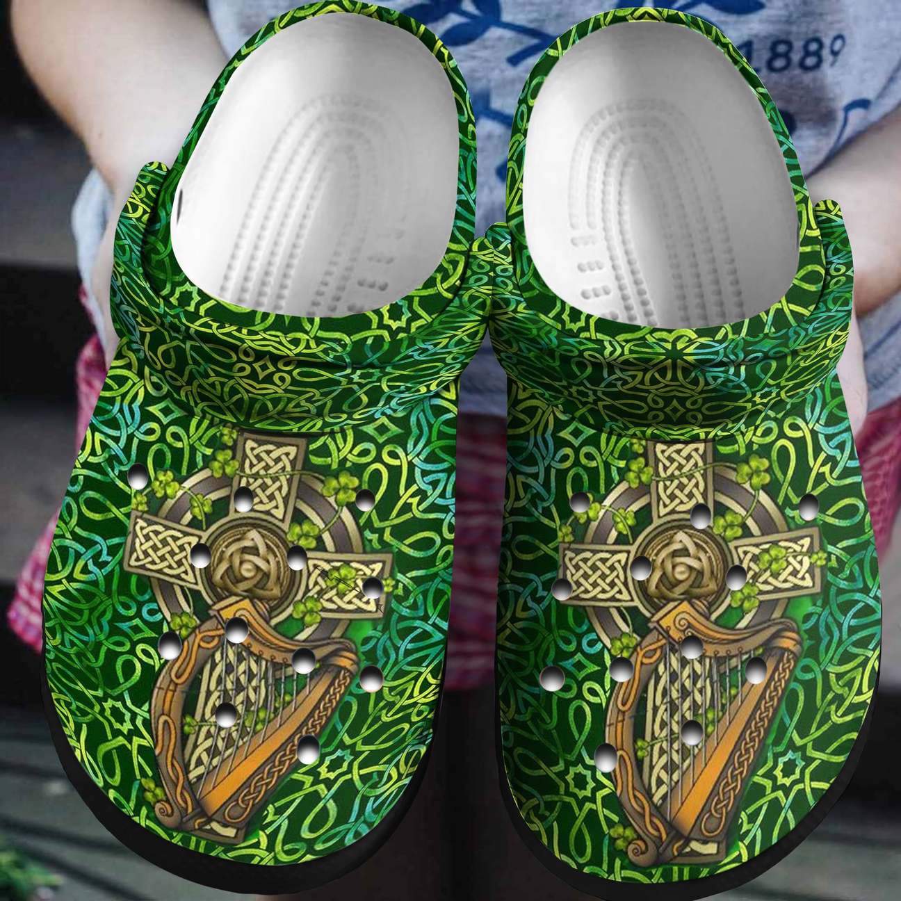 Irish Personalized Clog, Custom Name, Text, Color, Number Fashion Style For Women, Men, Kid, Print 3D Proud Irish