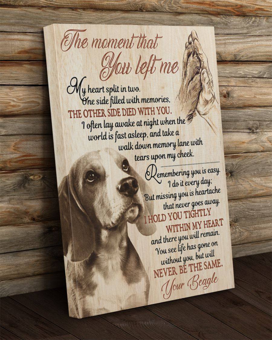 Beagle The Moment Canvas Gift for Friend Birthday Gift Warm Home Decor Wall Art Visual Art