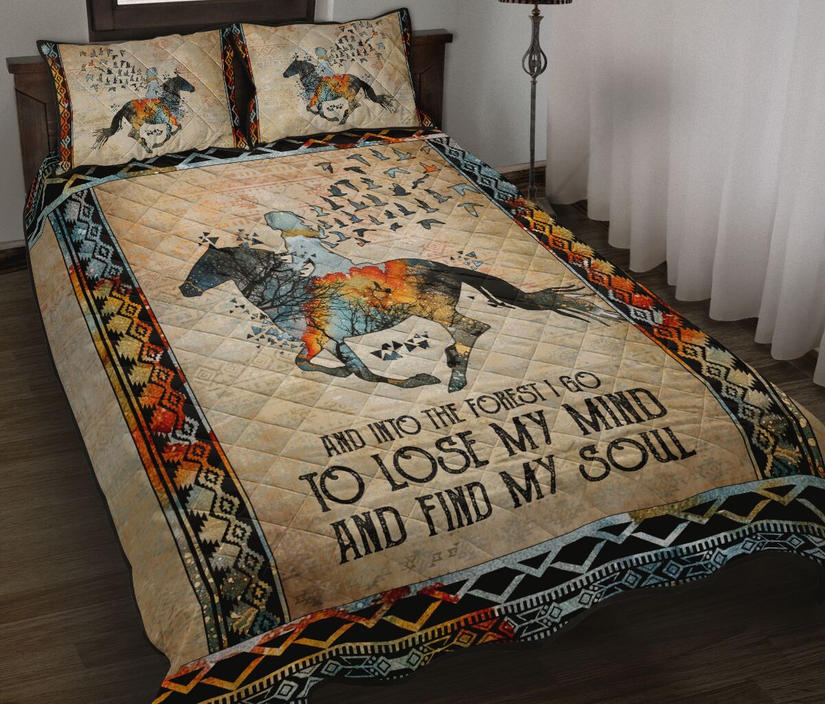 And Into The Forest I Go Horse Quilt Set 0622