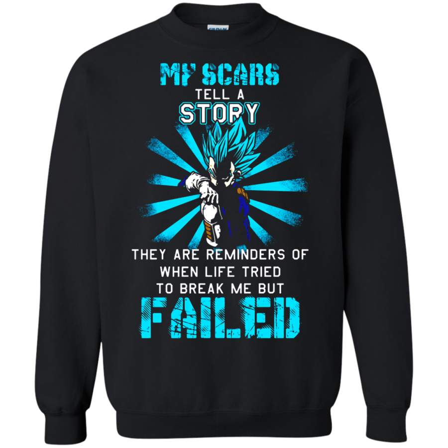 AGR Dragon Ball (Vegeta) – My Scars Tell A Story Dragon Ball Sweatshirt