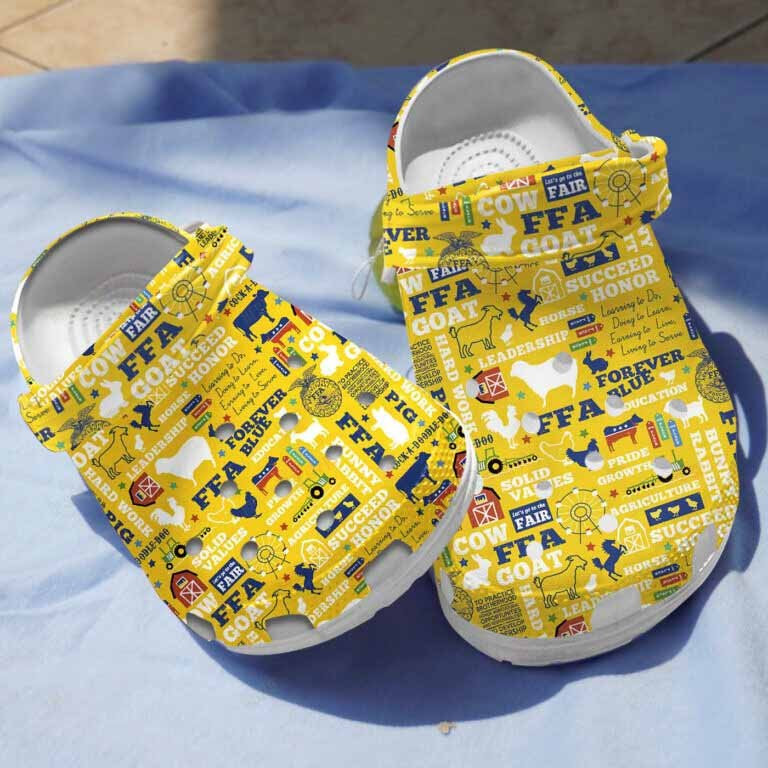 Yellow Agriculture Ffa Clogs Shoes Gifts For Male Female