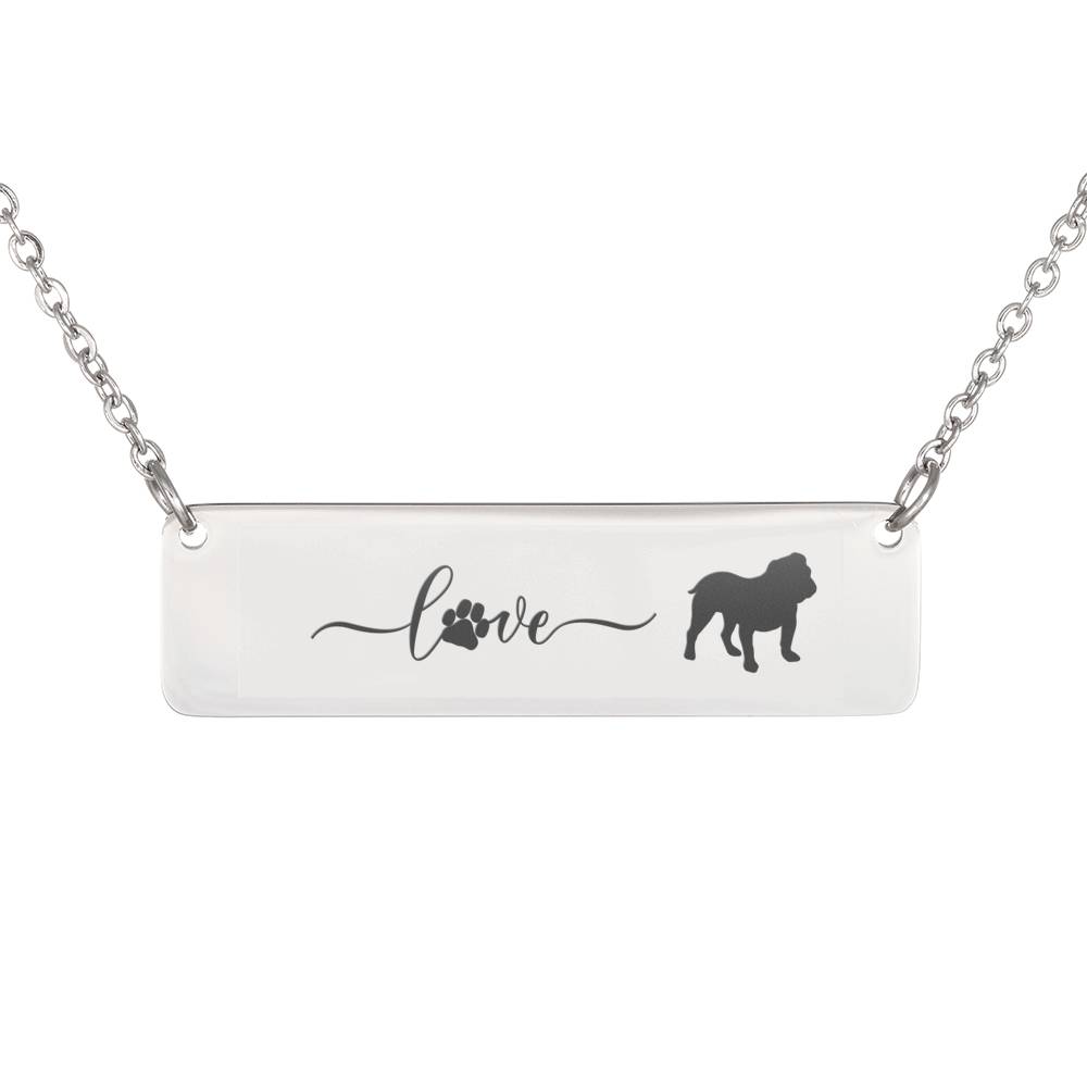 Bulldog Lovers Personalized Necklace