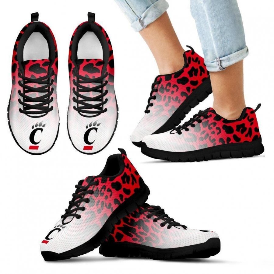 TeeDCMA� Leopard Pattern Awesome Cincinnati Bearcats Sneakers For Men Women Kids