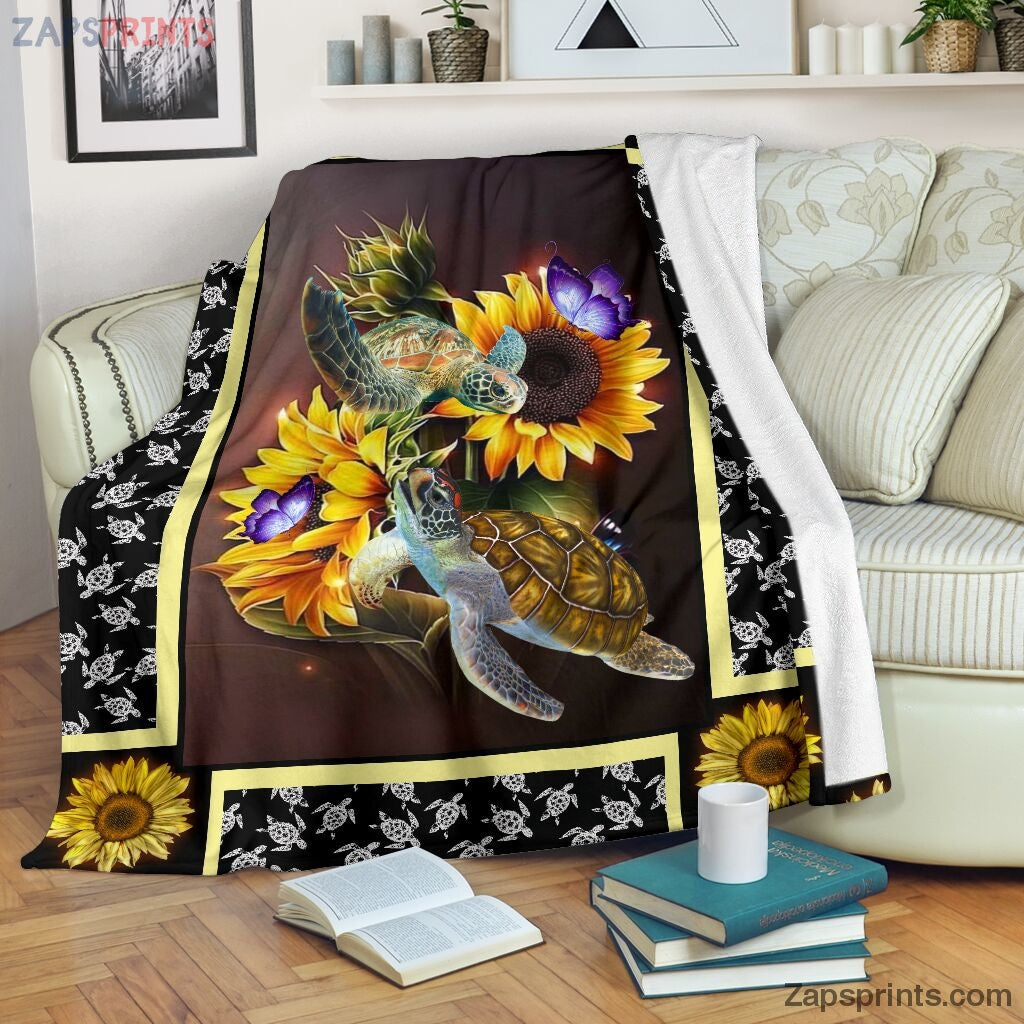 Turtle Dark Sunshine Blanket – Cool Gift Ideas