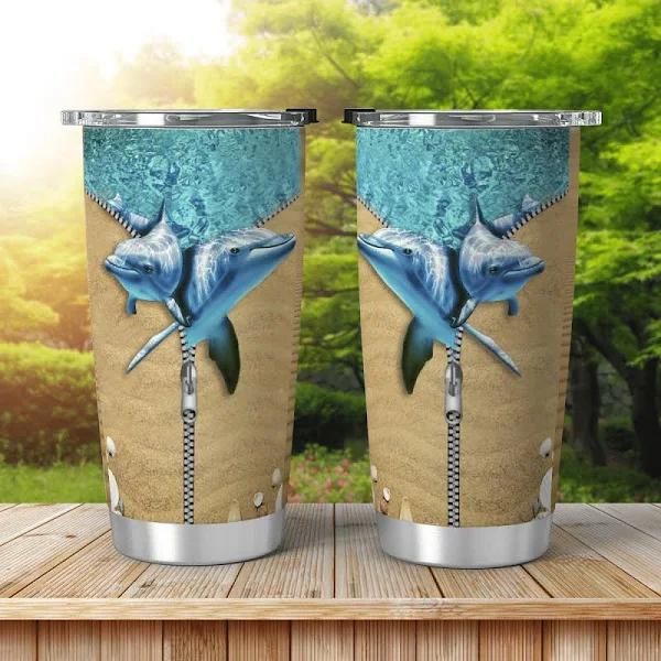 Dolphin Tumbler T0005 Shining Tumbler 20Oz All Over Print