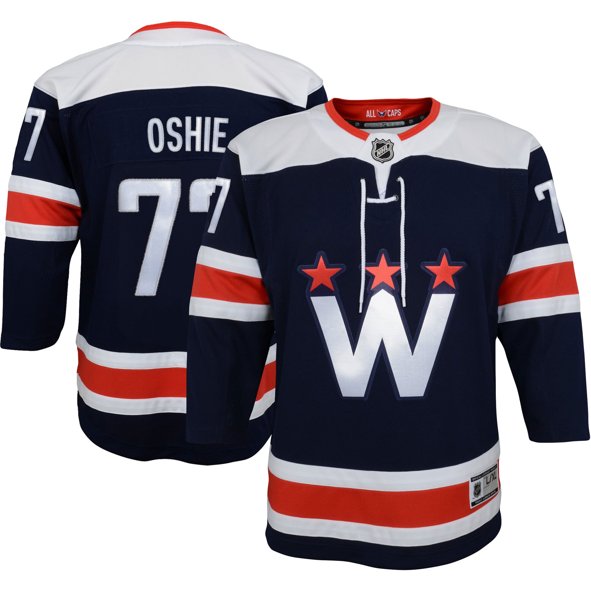 TJ Oshie Washington Capitals Youth Alternate Premier Player Jersey – Navy