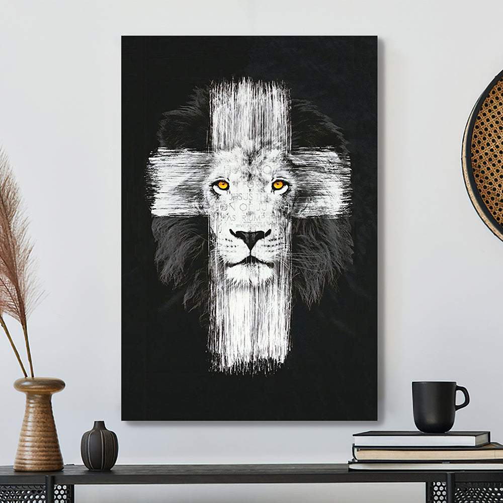 Scripture Canvas Wall Art – Jesus Poster – Fear Not Jessus Lion Of Judah Canvas Poster – Ciaocustom