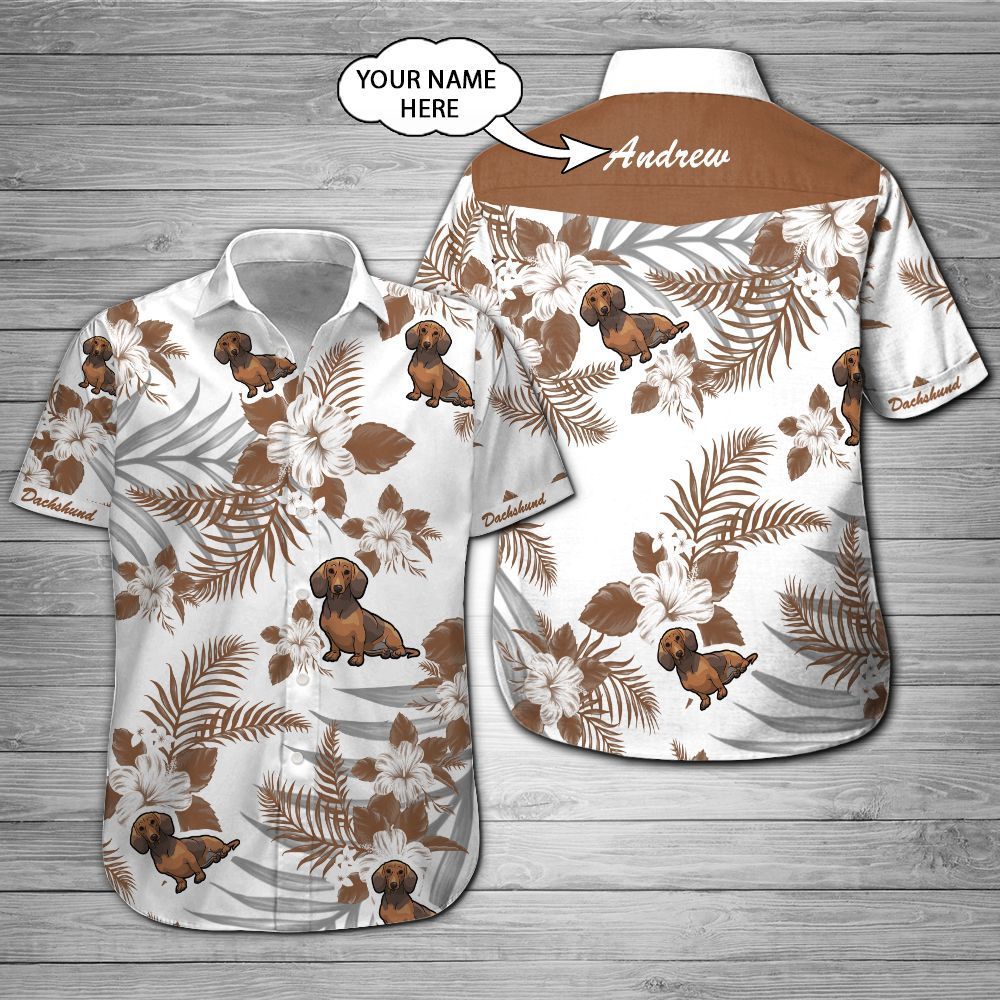 Dachshund Custom Name Hawaii Shirt 201 Ha2096