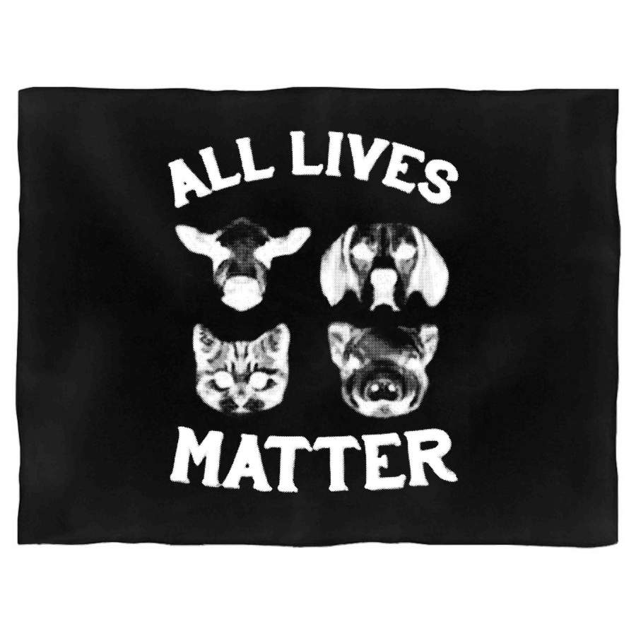 Vegan Herbivore Vegetarianism Animals Friends Not Food All Lives Matter Rights Pescatarian Blanket