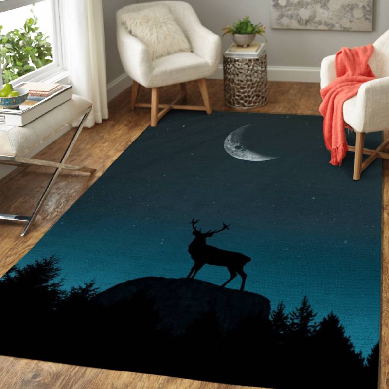 Wild Nature – Nocturne – Animals Area Rug Carpet