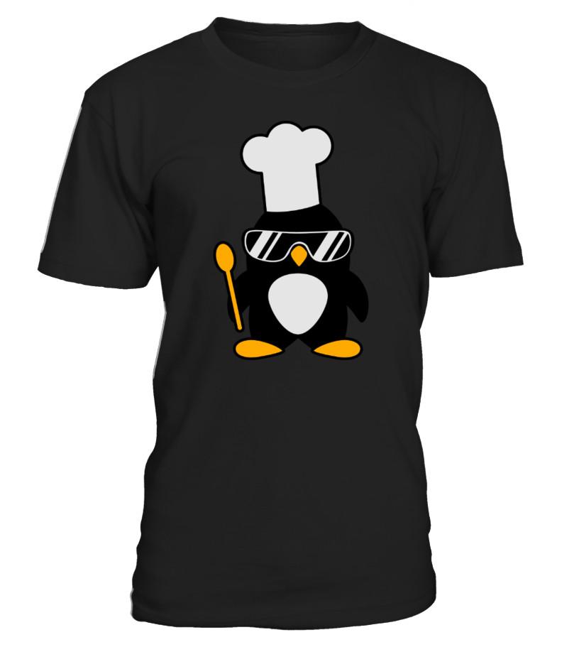 Cool Penguin Chef Women’S T-Shirts T Shirts C-G3Ekh