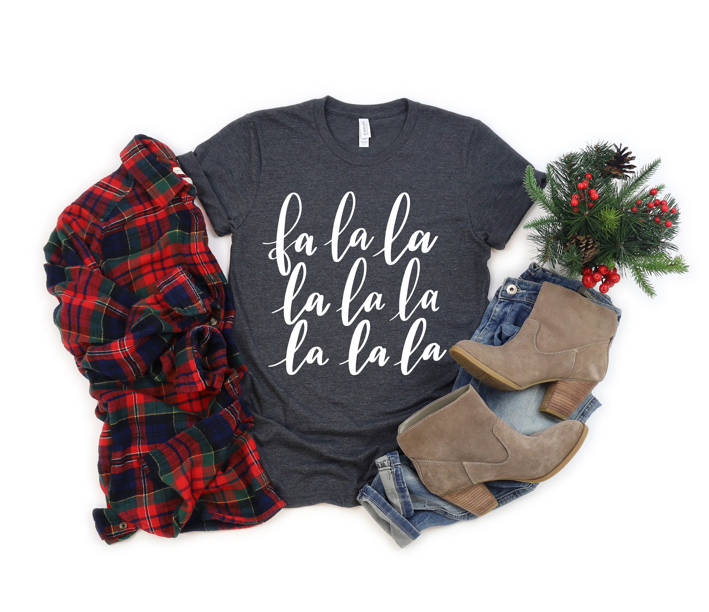 Fa La La La Shirt, Christmas Shirt,Christmas Gift, Women'S Christmas Shirt,Christmas Party Shirt,Christmas T-Shirt,Christmas Family Shirt - Teeshirtsummer Christmas Gift