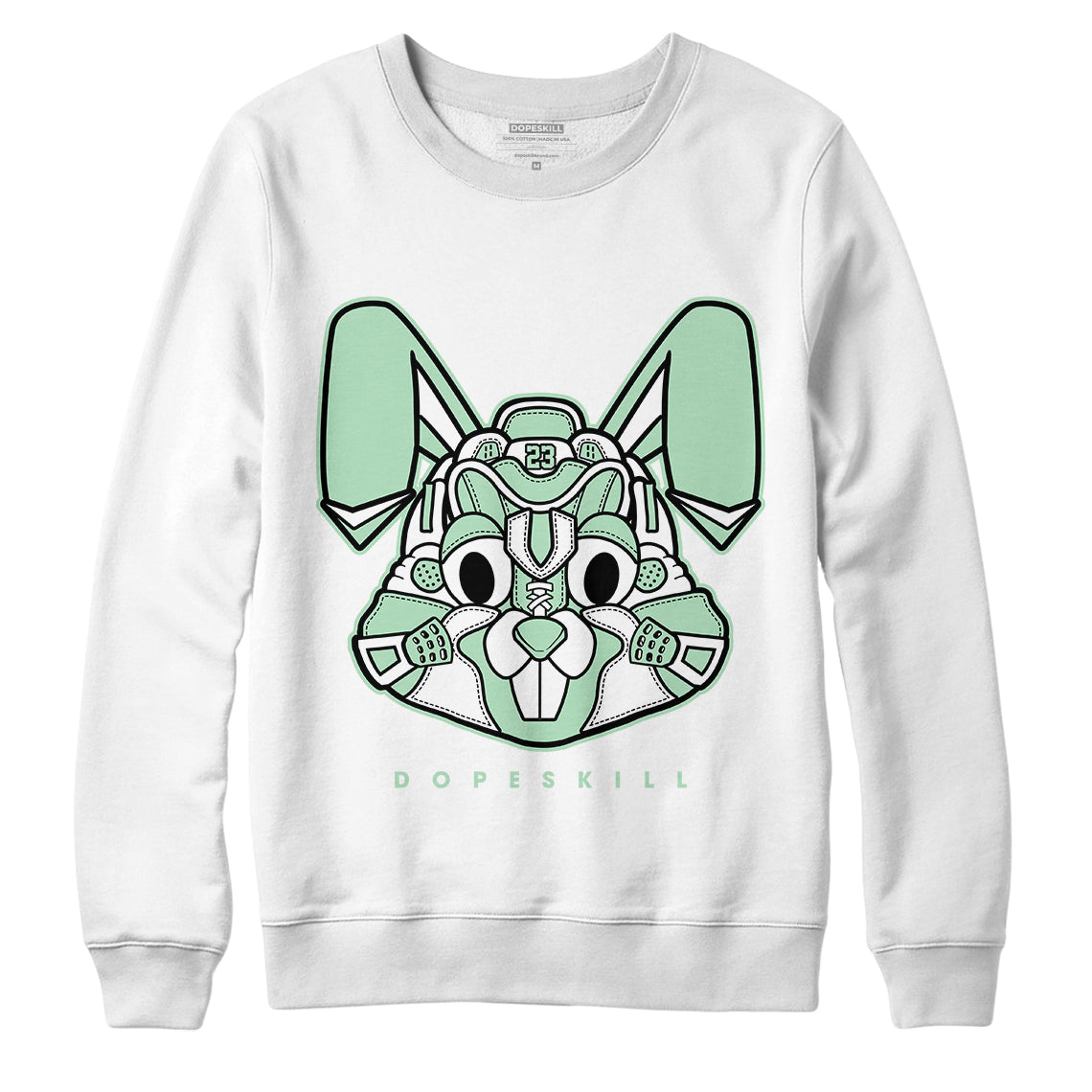 Jordan 6 Womens Mint Foam Dopeskill Sweatshirt Sneaker Rabbit Graphic