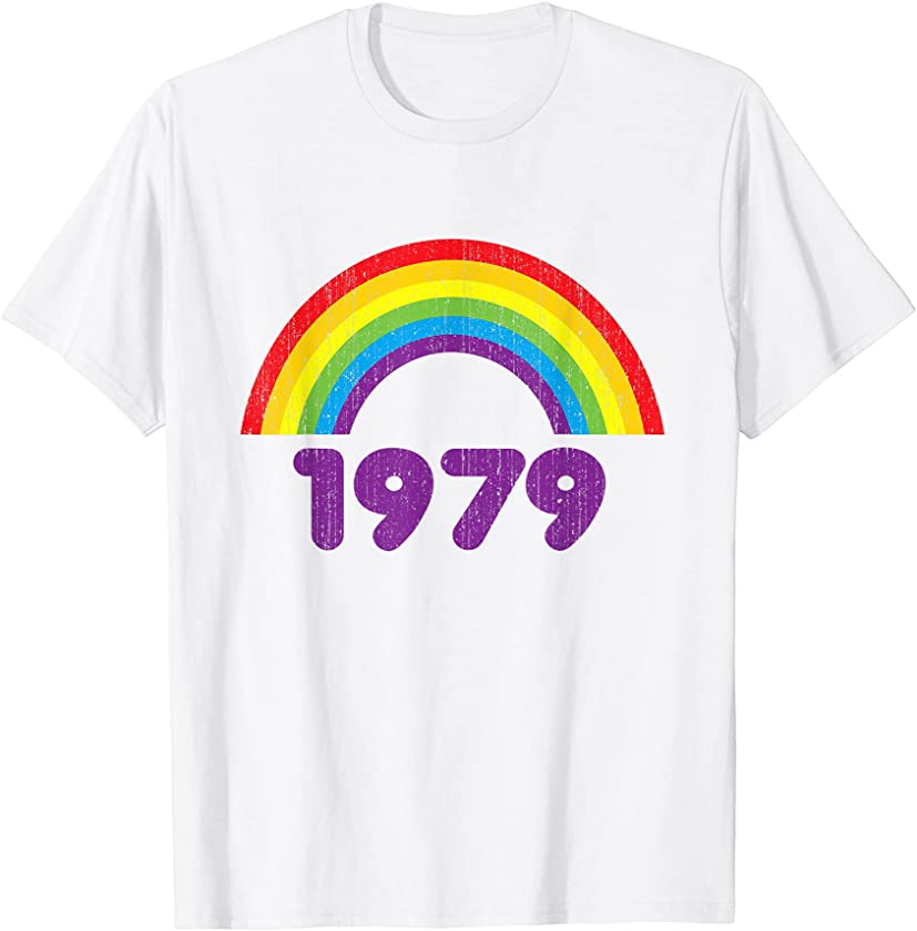 70s Rainbow for Women Vintage 1979 Retro Love Rough T-Shirt