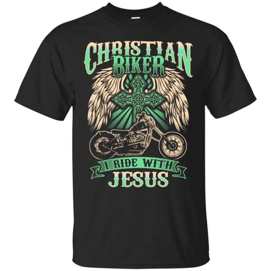 Christian Biker Ride With Jesus Back Print Long Sleeve Shirt