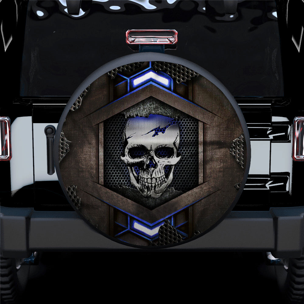 Skull Metal Jeep Car Spare Tire Cover Gift For Campers