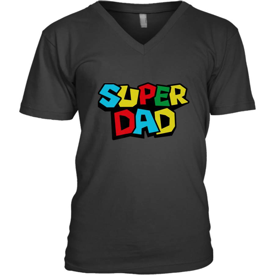 Super Dad like a Mario’s classic bros vintage and classic Men’s V-Neck