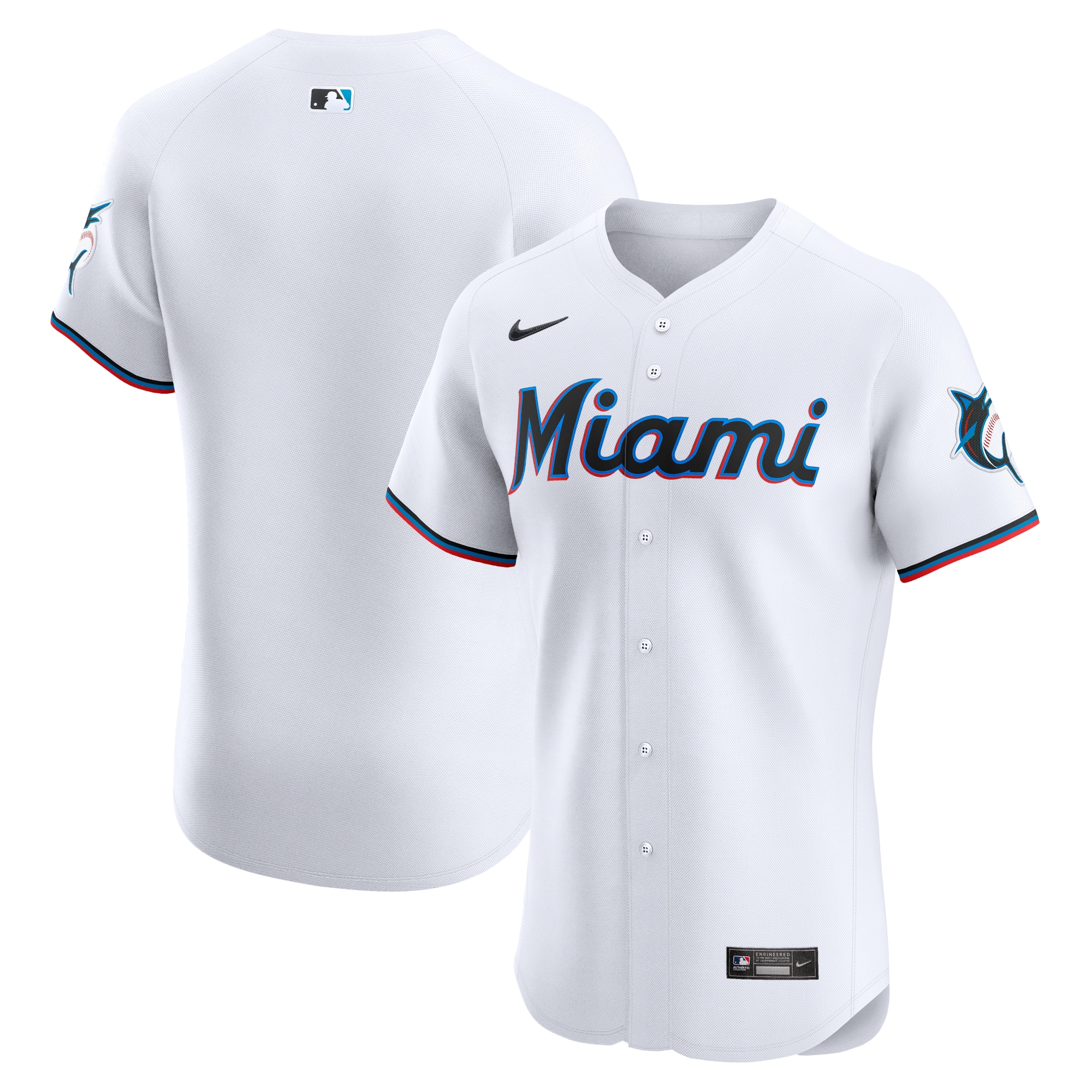 Miami Marlins Home Elite Jersey – White