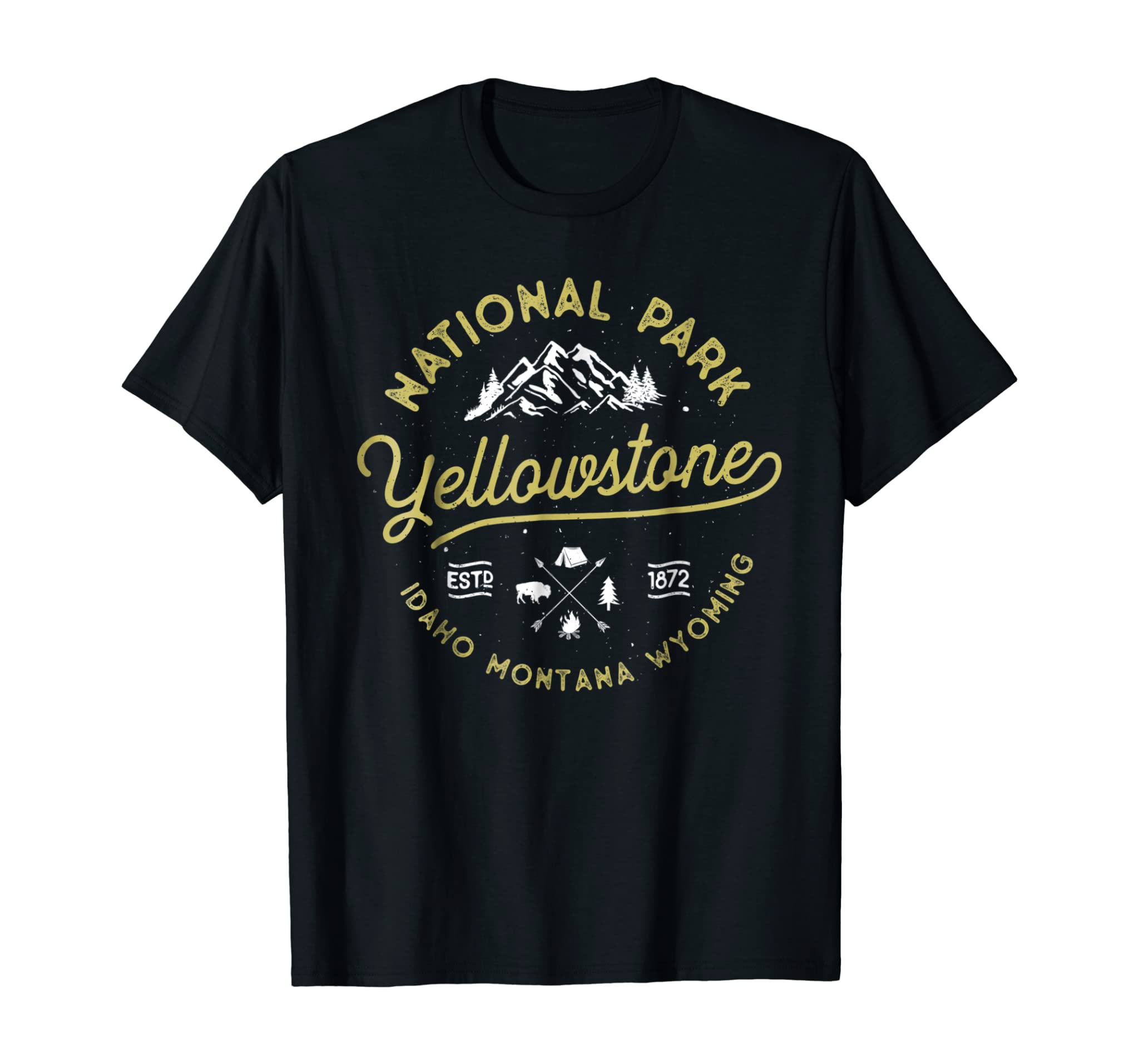 Yellowstone T shirt National Park US Bison Buffalo Vintage