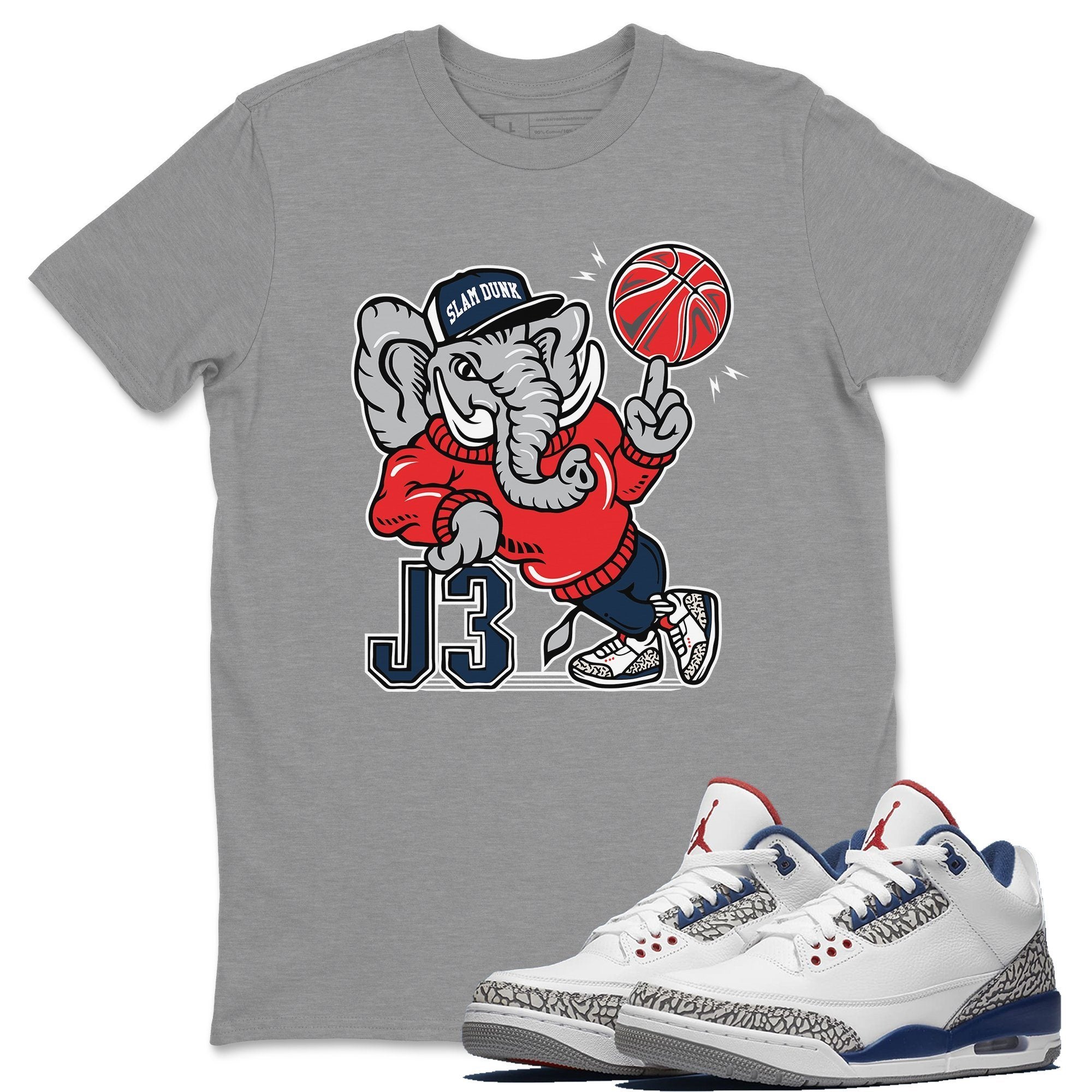 Aj3 Elephant Heather Grey T-Shirt – Air Jordan 3 True Blue