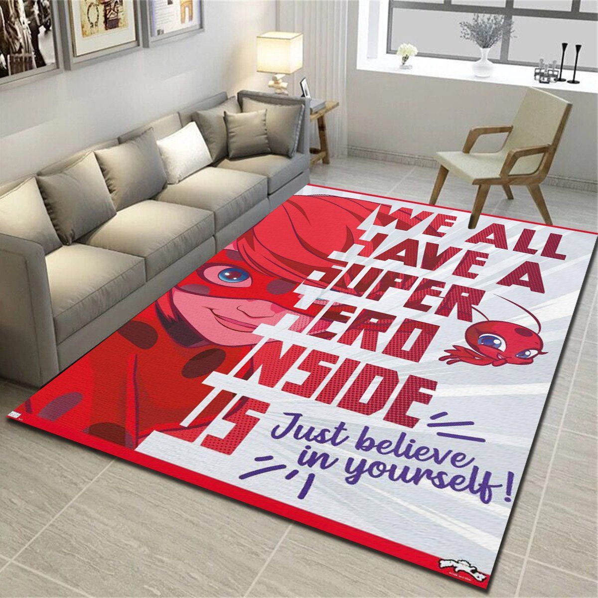 Miraculous Hero Rugs, Living Room Bedroom Carpet