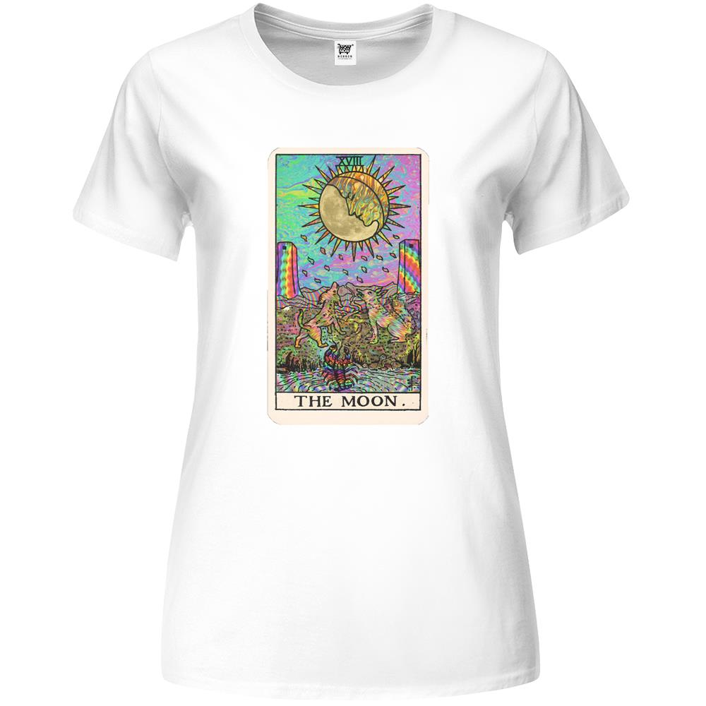 Psychadelic Tarot- The Moon Premium Womens T Shirts