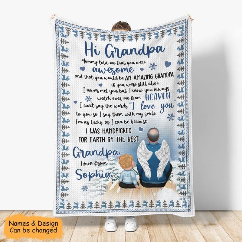 Grandparents Mommy Told Me That Personalized Christmas Blanket