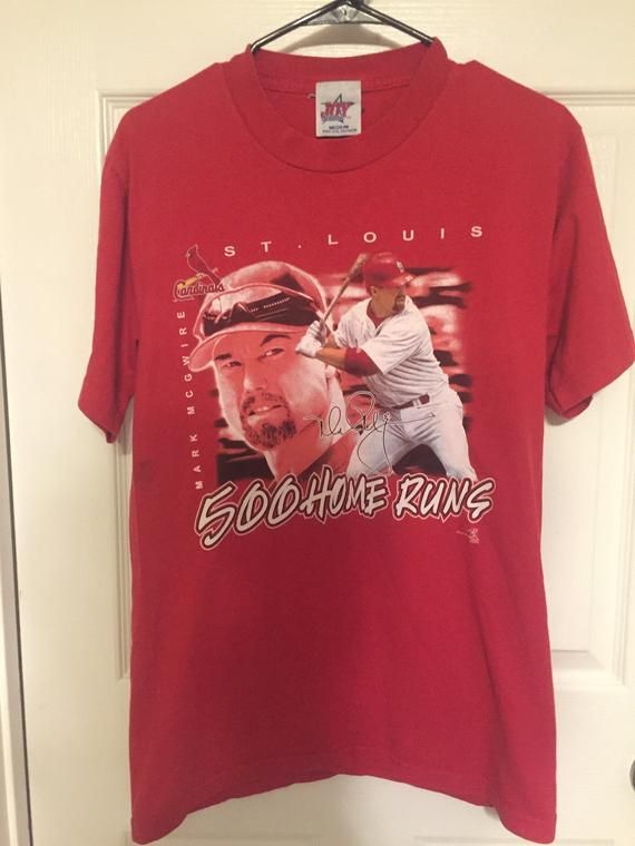 Vintage Mark Mcguire 500Th Home Run Shirt