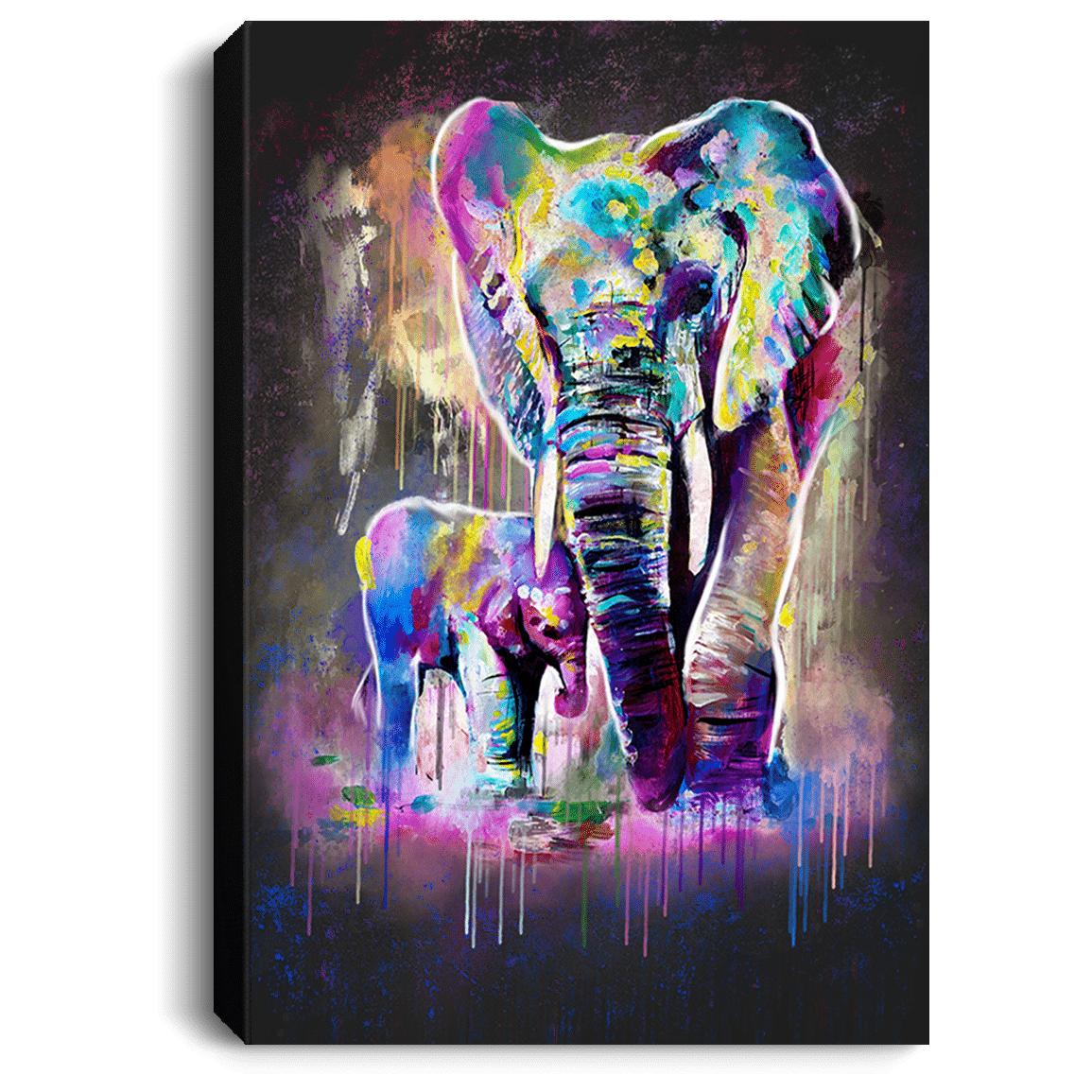 Check out this awesome Elephant Canvas – Elephant And Baby Walking In Wild Elephant Cute Canvas Wall