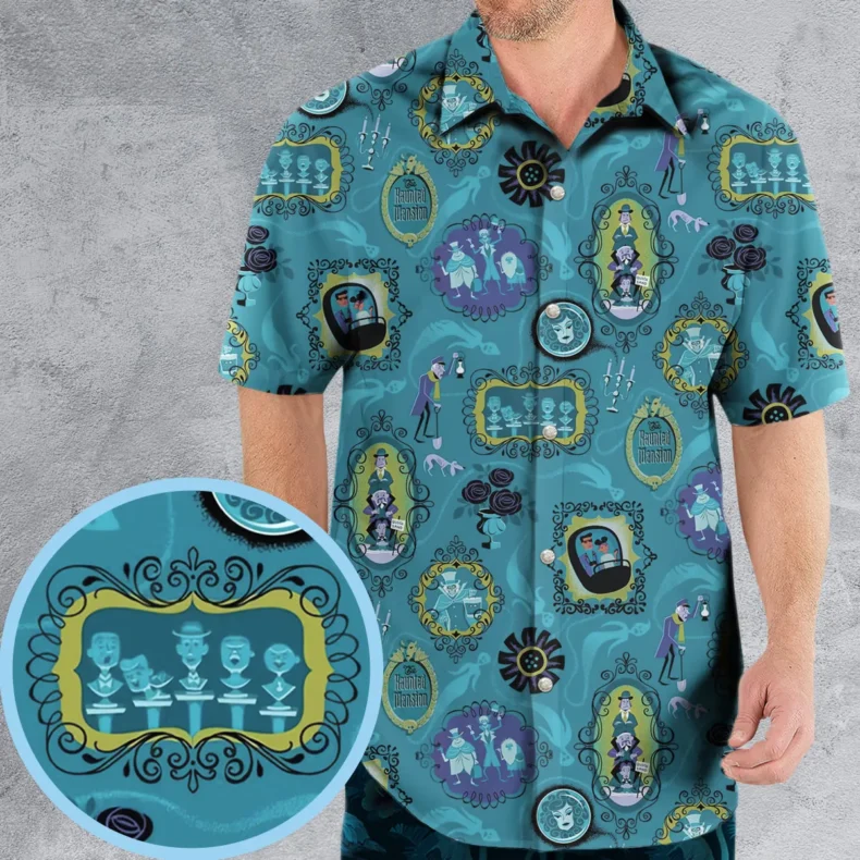 Haunted Mansion Pattern Hawaiian Shirt