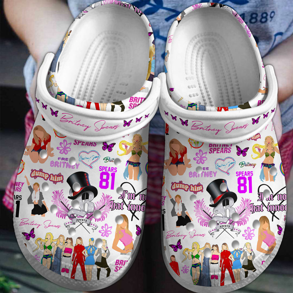 Britney Spears Music Crocs Crocband Clogs Shoes Comfortable For Men Women and Kids 2