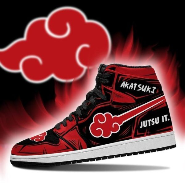 Akatsuki Cloud Jutsu It Naruto Anime High Air Jordan 1S Shoes Sneakers For Men Women Ht