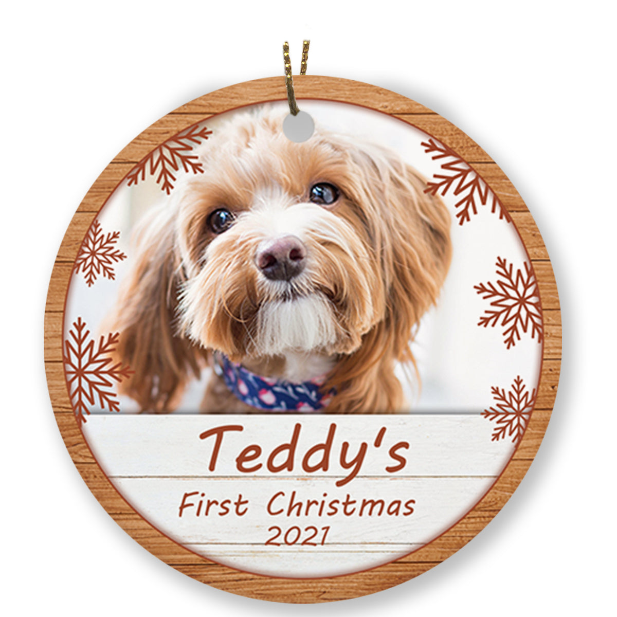 Puppy First Christmas Ornament Custom Dog Photo And Name, Christmas Decoration Gift For Dog Mom, Dog Dad, Dog Owners Tn382