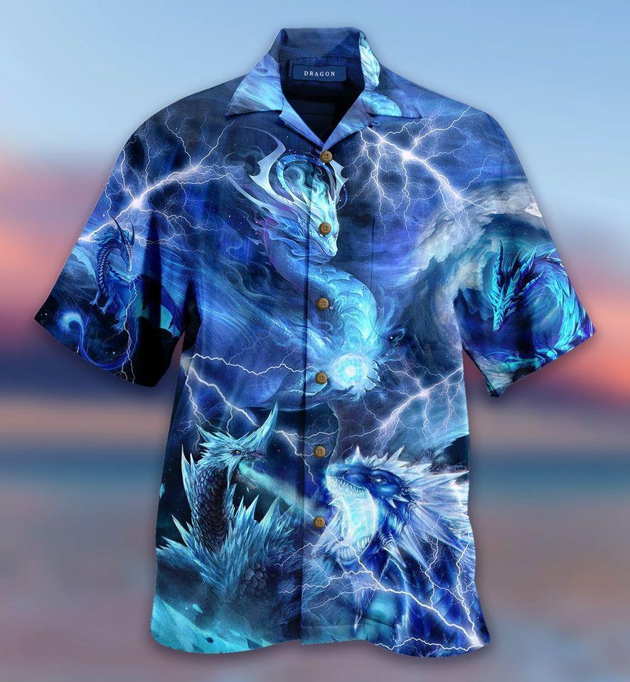 Ice Dragon Art Hawaii Shirt Unisex Full Size Adult Colorful Ha18847