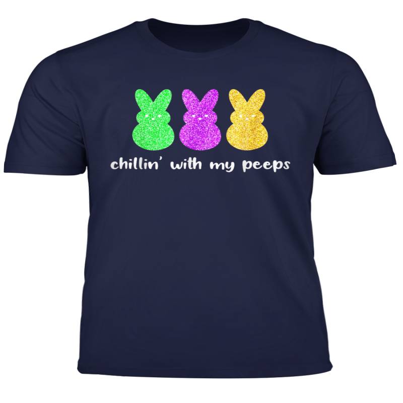 Chillin With My Peeps Funny T Shirt Easter Bunny Gift