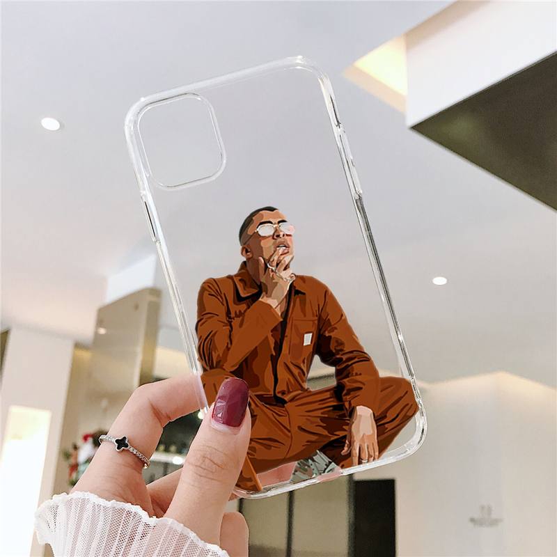 Bad Bunny Maluma Phone Case for iPhone 11 12 13 pro XS max mini 6 7 8 s Plus XR X SE2020 SAMSUNG A51 A52 A50 Transparent shell alx