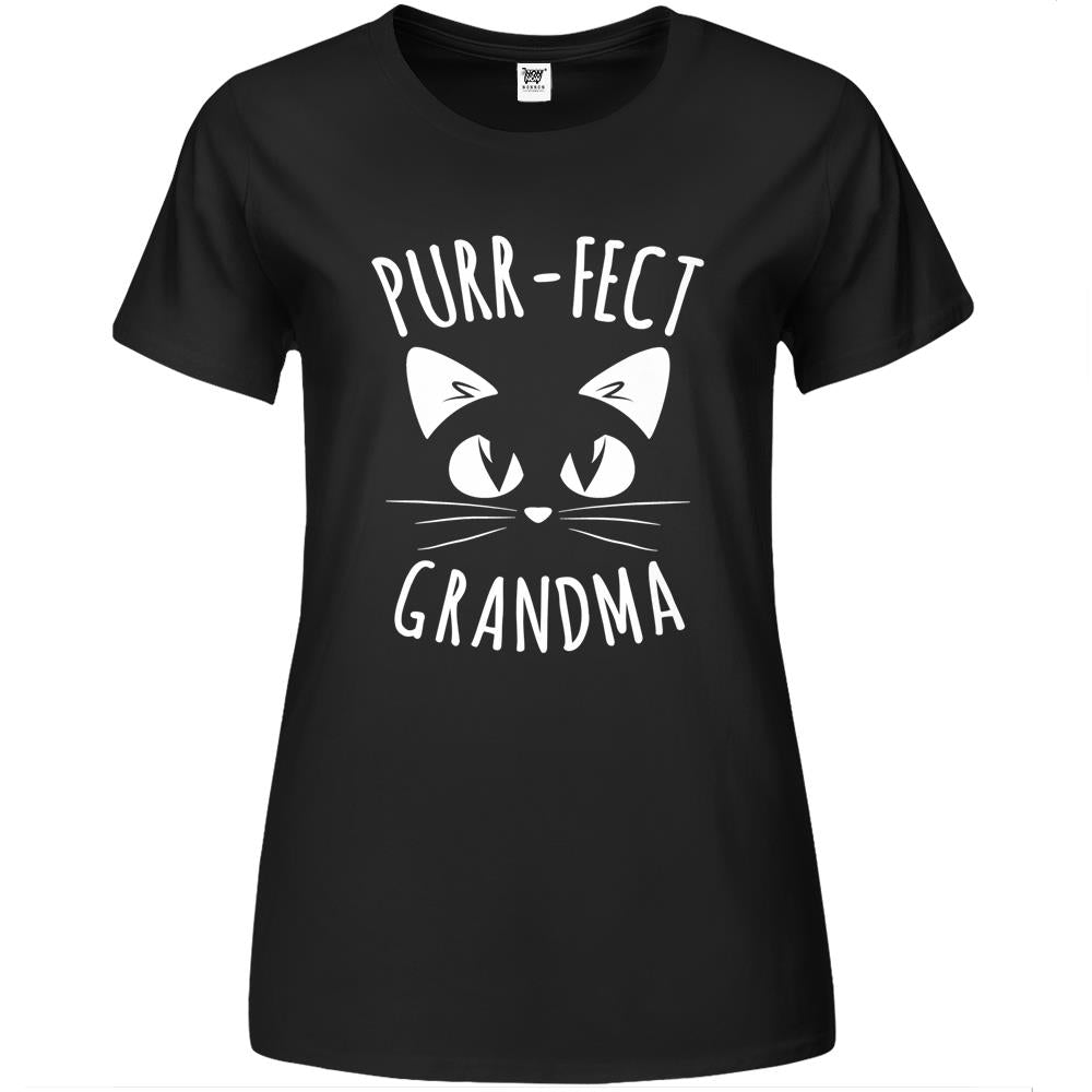 Purr-Fect Grandma Fur Mom Cute Cat Lover Animal Gift Premium Womens Tshirts