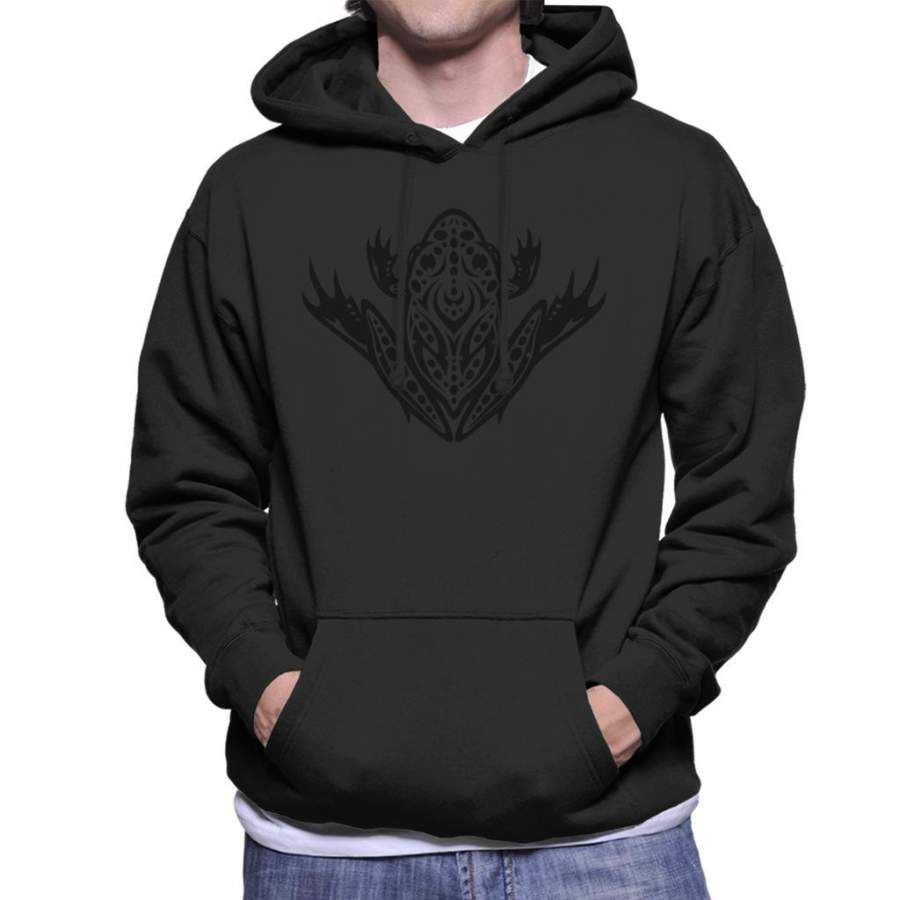 Frog Tribal Style Men’s Hooded Sweatshirt