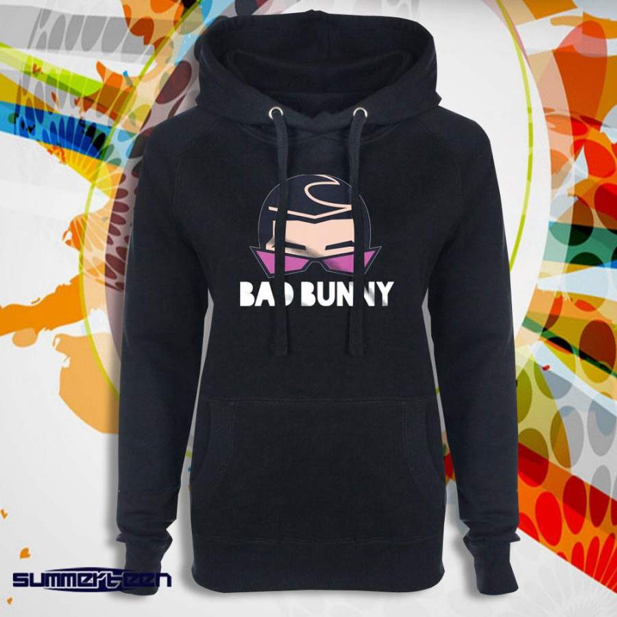 Bad Bunny Hair and Glasses Style Art Women’s Hoodie