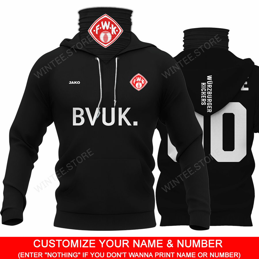 18WurzburgerKickers001 |HoodieMask| CUSTOMIZE YOUR NAME & NUMBER | HOT SALE 3D PRINTED