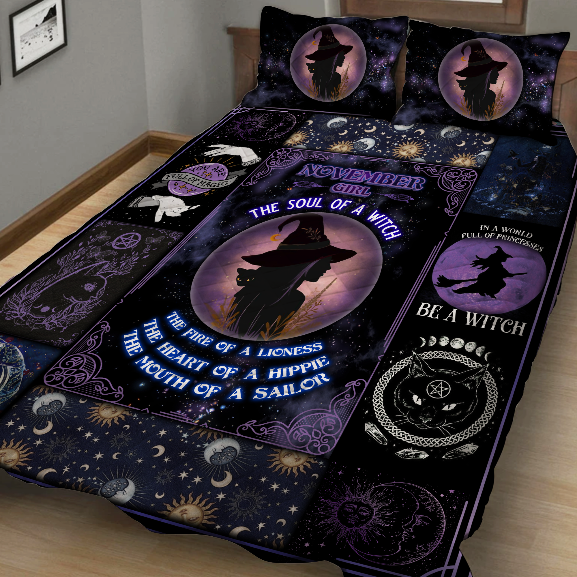 November Girl – The Soul Of A Witch Quilt Blanket Quilt Set