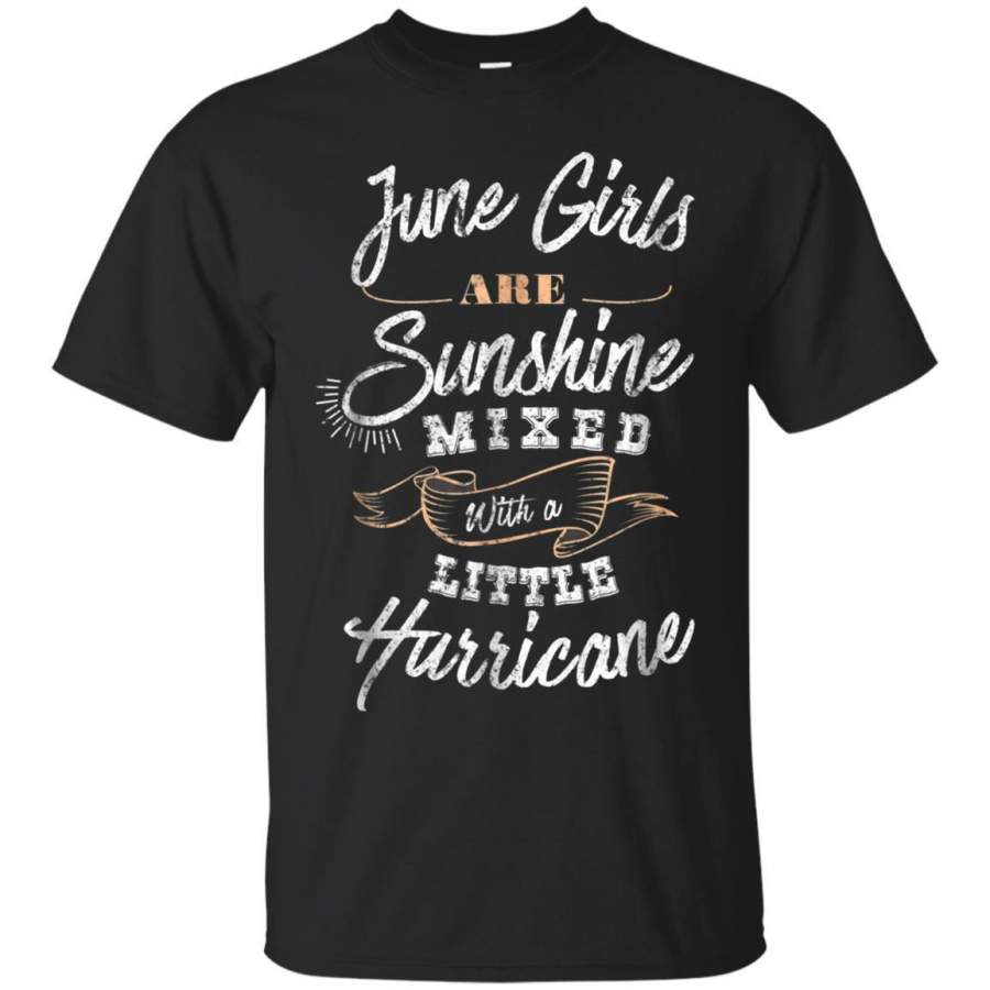 AGR June Girls Are Sunshine Tshirt Hurricane Distressed Tee Jaq T-shirt