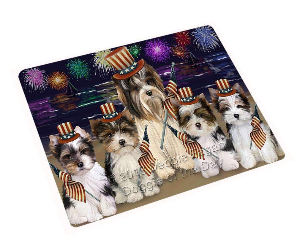 4Th Of July Independence Day Firework Biewer Terriers Dog Blanket Blnkt84909