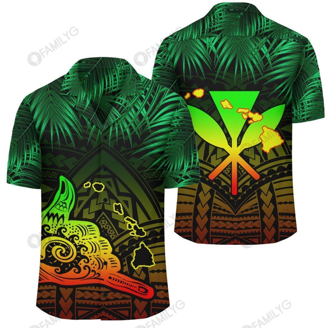 Hawaii Shaka Reggae Polynesian Design Hawaii Shirt Summer Hawaiian For Men, Women, Couple