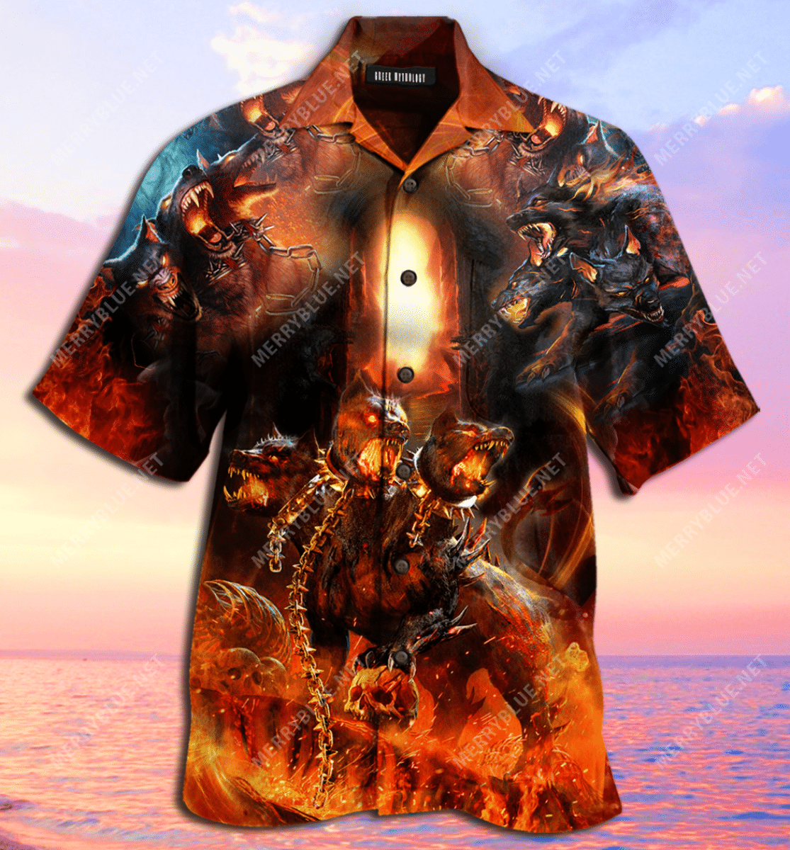 Amazing Cerberus Greek Mythology Unisex Hawaiian Shirt