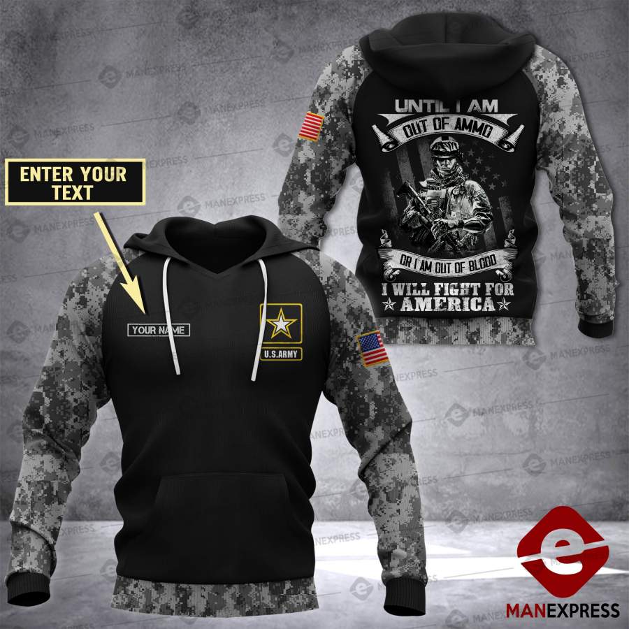 VH CUSTOMIZE  ARMY USA HOODIE 3D ALL OVER PRINT 1712 LVT