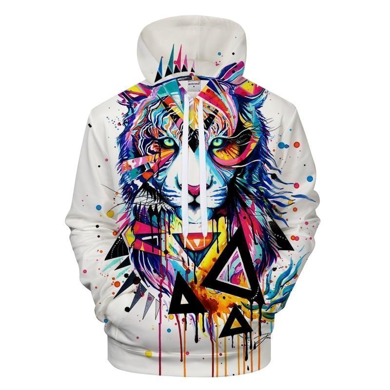 Tiger Pullover Unisex Hoodie Bt14 #19947