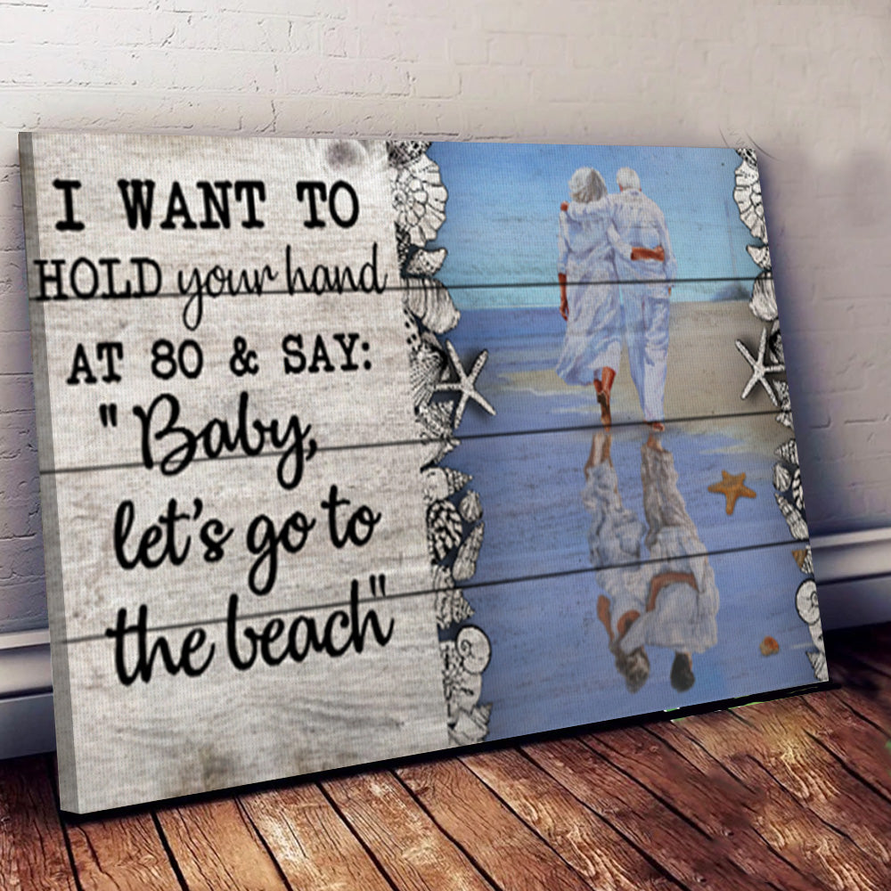 Beach Baby Let’S Go Couple Landscape Poster & Canvas Home Decor Wall Art Visual Art