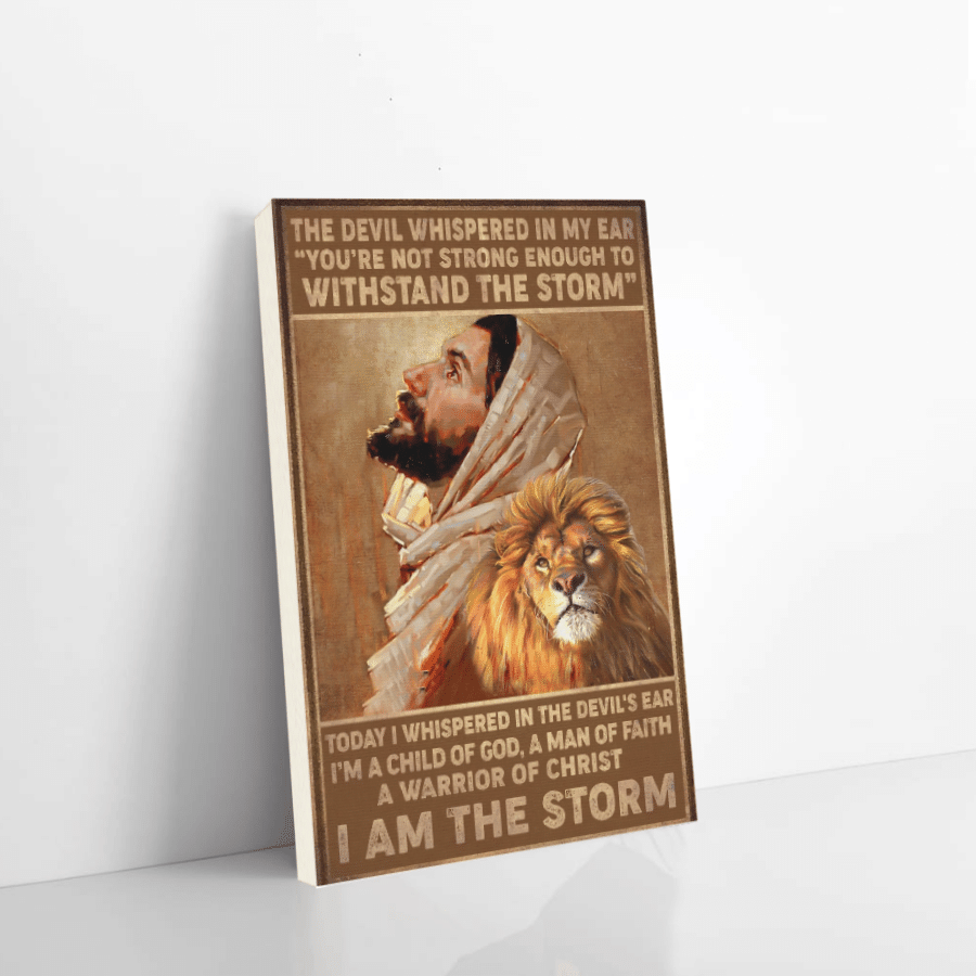 Lion Canvas The Devil Whispered In My Ear Christmas Gift Ideas